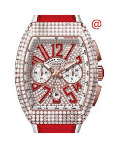 Men's Vanguard Classical Chronograph Alligator Red Dial Watch