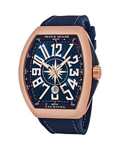 Men's Vanguard Yachting Rubber/Leather Blue Dial Watch