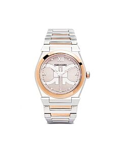 Men's Vega Stainless Steel Rose Gold-tone Dial Watch