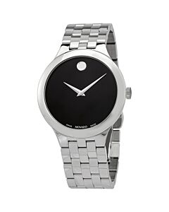Men's Veturi Stainless Steel Black Dial Watch