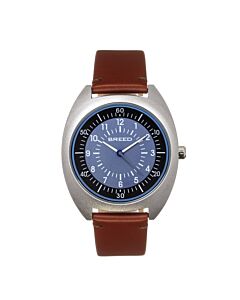Men's Victor Leather Grey Dial Watch