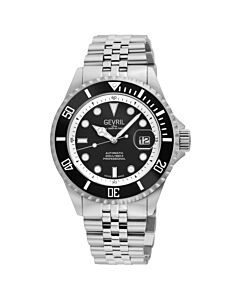 Men's Wall street Stainless Steel Black Dial Watch
