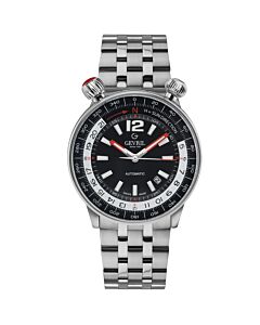 Men's Wallabout Stainless Steel Black Dial Watch