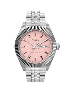 Men's Waterbury Stainless Steel Pink Dial Watch