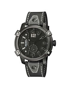 Men's Weeksville Leather Black Dial Watch