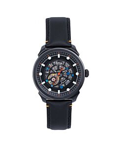 Men's Weston Genuine Leather Black Dial Watch
