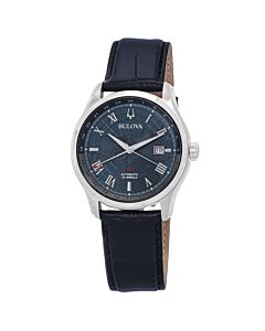 Men's Wilton GMT Leather Blue Dial Watch