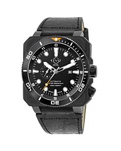 Men's XO Submarine Leather Black Dial Watch