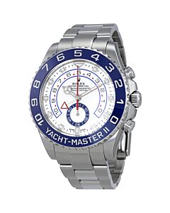 Men's Yacht-Master II Chronograph Stainless Steel Rolex Oyster White Dial