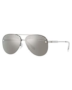Michael Kors East Side 59 mm Shiny Silver Sunglasses