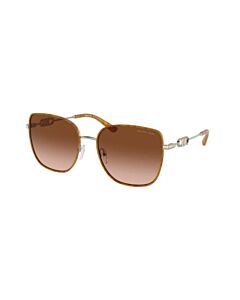 Michael Kors Empire 56 mm Light Gold/Amber Tortoise Sunglasses
