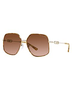 Michael Kors Empire Butterfly 59 mm Light Gold/Amber Tortoise Sunglasses