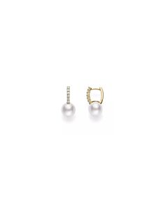 Mikimoto 8Mm Akoya Pearl & Diamond Earrings - Mea10228adxk