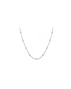 Mikimoto Akoya Pearl Station Necklace with 18K Yellow Gold 18" 5.5mm A+ - PCQ158LK
