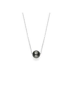 Mikimoto Black South Sea White Gold Single Pearl Pendant Necklace 10mm - MPQ10059BXXW