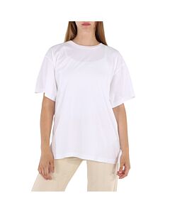 MM6 Ladies White Customisable T-shirt With Patch Print