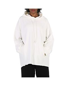 MM6 Maison Margiela Ladies Off White Oversize Fit Cotton Hoodie