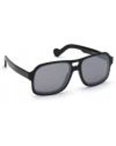 Moncler 59 mm Shiny Black Sunglasses