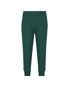 Moncler Boys Dark Green Logo Patch Sweatpants