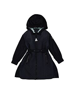 Moncler Kids Navy Seldana Belted Hooded Coat