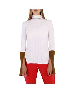 Moncler Ladies 1952 Turtleneck Contrast Cuff Sweater, Size Small