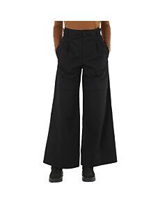 Moncler Ladies Black Wide Leg Cargo Trousers, Brand Size 40 (US Size 2)