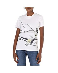 Moncler Ladies Dolphin Embroidered T-Shirt