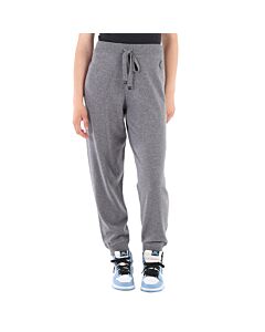 Moncler Ladies Medium Grey Wool And Cashmere Knitted Track Pants