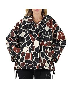 Moncler Ladies Nylon Allover Giraffe Print Freesia Jacket