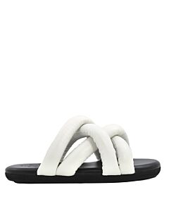 Moncler Ladies White Jbraided Slides Sandals, Brand Size 40 ( US Size 10 )