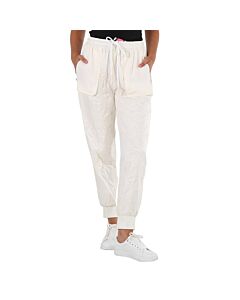 Moncler Ladies White Quilted Track Pants