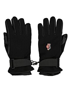 Moncler Men's Black Grenoble Padded Paneled Gloves