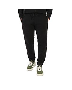 Moncler Men's Black Logo-Patch Sweatpants