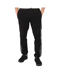 Moncler Men's Black Logo Side Band Track Pants