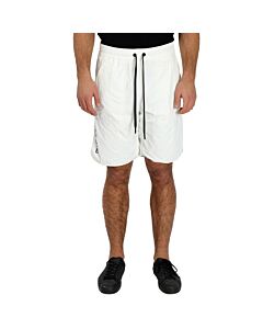 Moncler Men's Natural Drawstring Bermuda Nylon Shorts