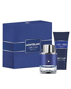 MontBlanc Men's Explorer Ultra Blue Gift Set Fragrances 3386460130592
