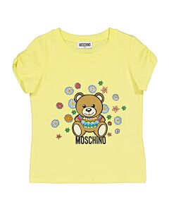 Moschino Girls Lemon Logo-Print Cotton T-Shirt