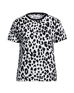 Moschino Leopard Print Cotton Logo T-Shirt