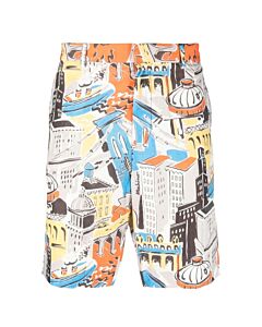 Moschino Men's Bermuda City Print Shorts