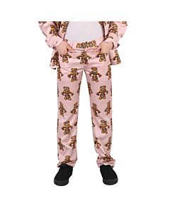Moschino Men's Pink Allover Robot Bear Print, Brand Size 46 (Waist Size 30")
