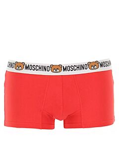 Moschino Red Teddy Logo Waistband Boxer Briefs