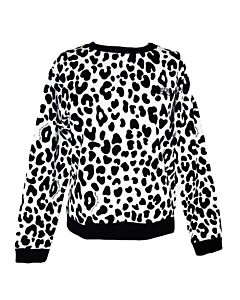 Moschino Underwear Leopard Print Cotton Sweatshirt