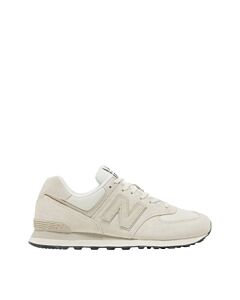 New Balance White 574 Lightweight Low-Top Sneakers