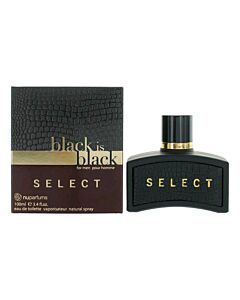Nu Parfums Men's Black Is Black Select EDT 3.4 oz Fragrances 875990001043