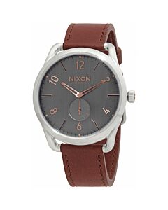 Men's C45 Leather Leather Grey Dial Watch