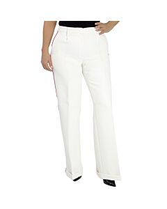 Off-White Contrasting Trim Tailored Trousers in White