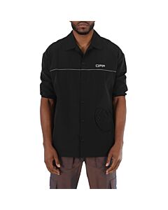 Off-White Men's Short-sleeve Track Button Shirt In Black