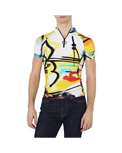 Off-White Multicolor Futura-print Zipped T-shirt