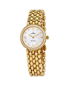 Women's De Ville Prestige 18kt Yellow Gold (Dewdrop) Mother of Pearl Dial Watch