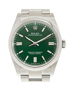 Men's Oyster Perpetual Stainless Steel Green Dial Watch